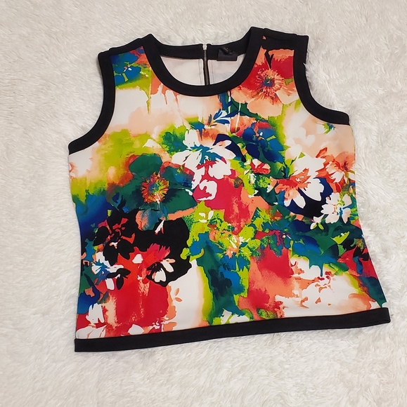 Worthington Graphic Floral Tank L - Picture 2 of 7